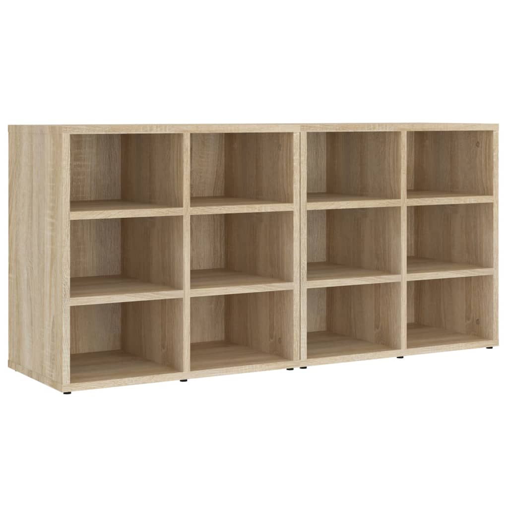 vidaXL Zapateros 2 uds madera vieja 52x30x50 cm en color Madera antigua/Roble artisan/Roble Sonoma y más