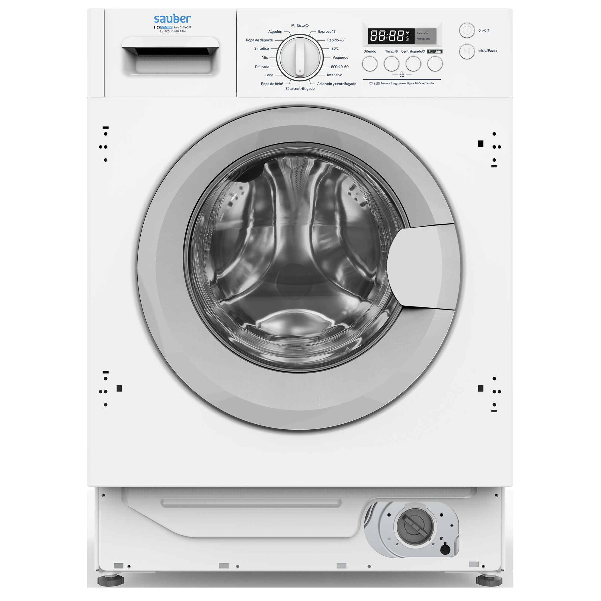 Lavadora integrable SAUBER serie 5-8140 it 8 kg b 1400 rpm  ENVÍO E INSTALACIÓN GRATIS