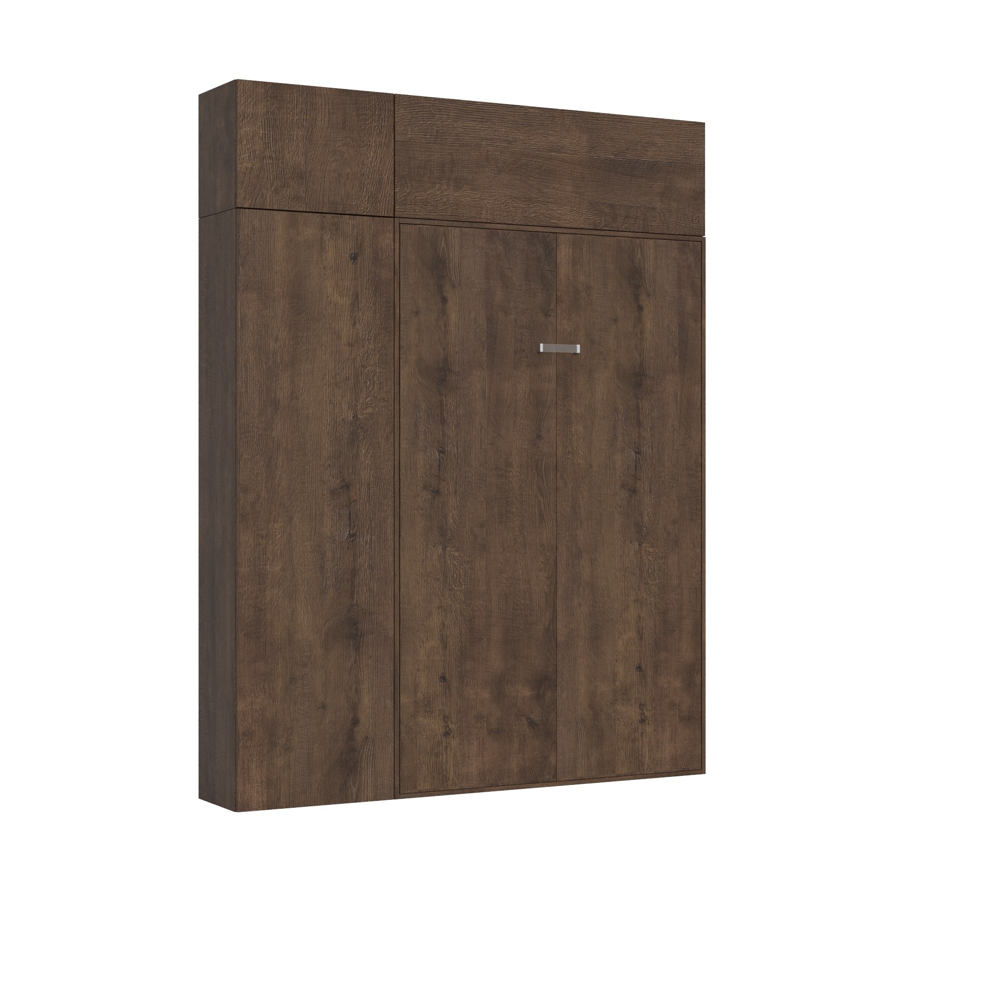 Cama 120 Kentaro Nogal con columna - mueble alto vasistas - mueble alto sobre columna - Itamoby