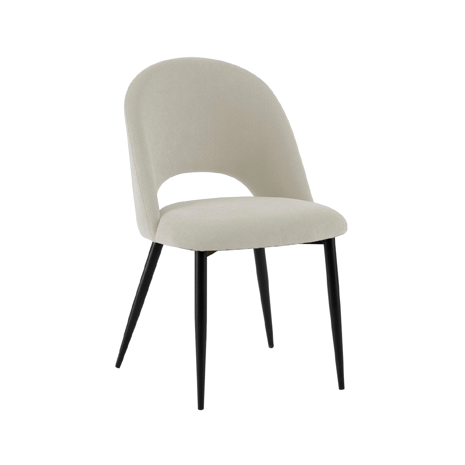 Set de 4 sillas de comedor tapizadas hollie beige para hogar moderno mueble de almacenaje  - Homekit