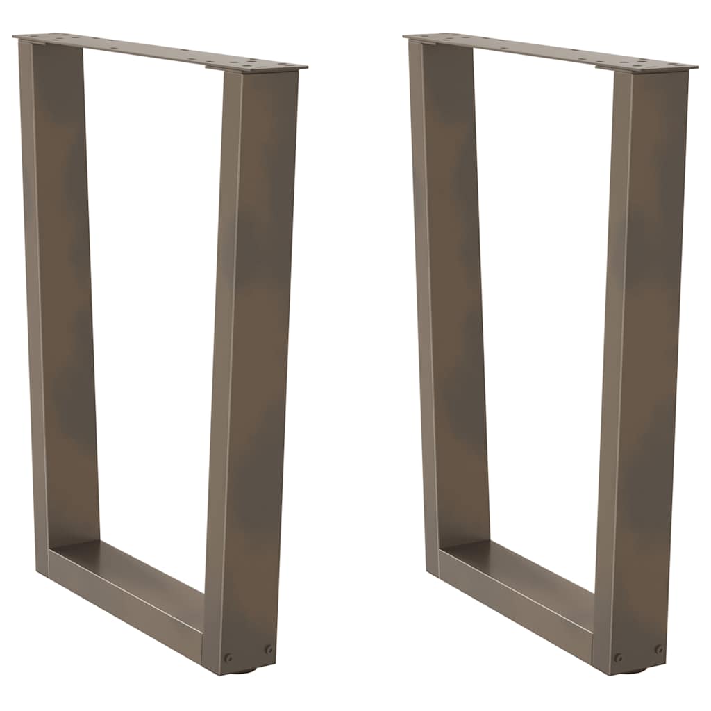 vidaXL Patas para mesa de comedor en forma de V (2 unidades) 60 x (72-73,3) cm, acero