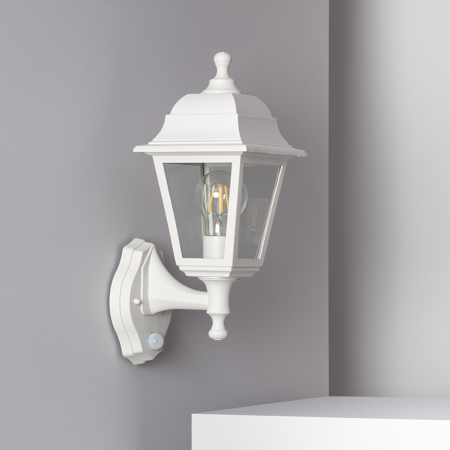 Ledkia Lámpara de Pared Exterior con Detector de Movimiento PIR Mini Villa