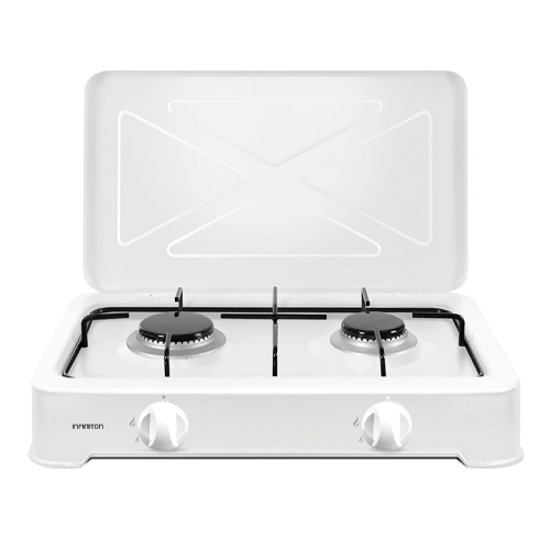 Hornillo de Gas Portátil 2 fuegos 50cm Infiniton GGPW2 Butano Blanco