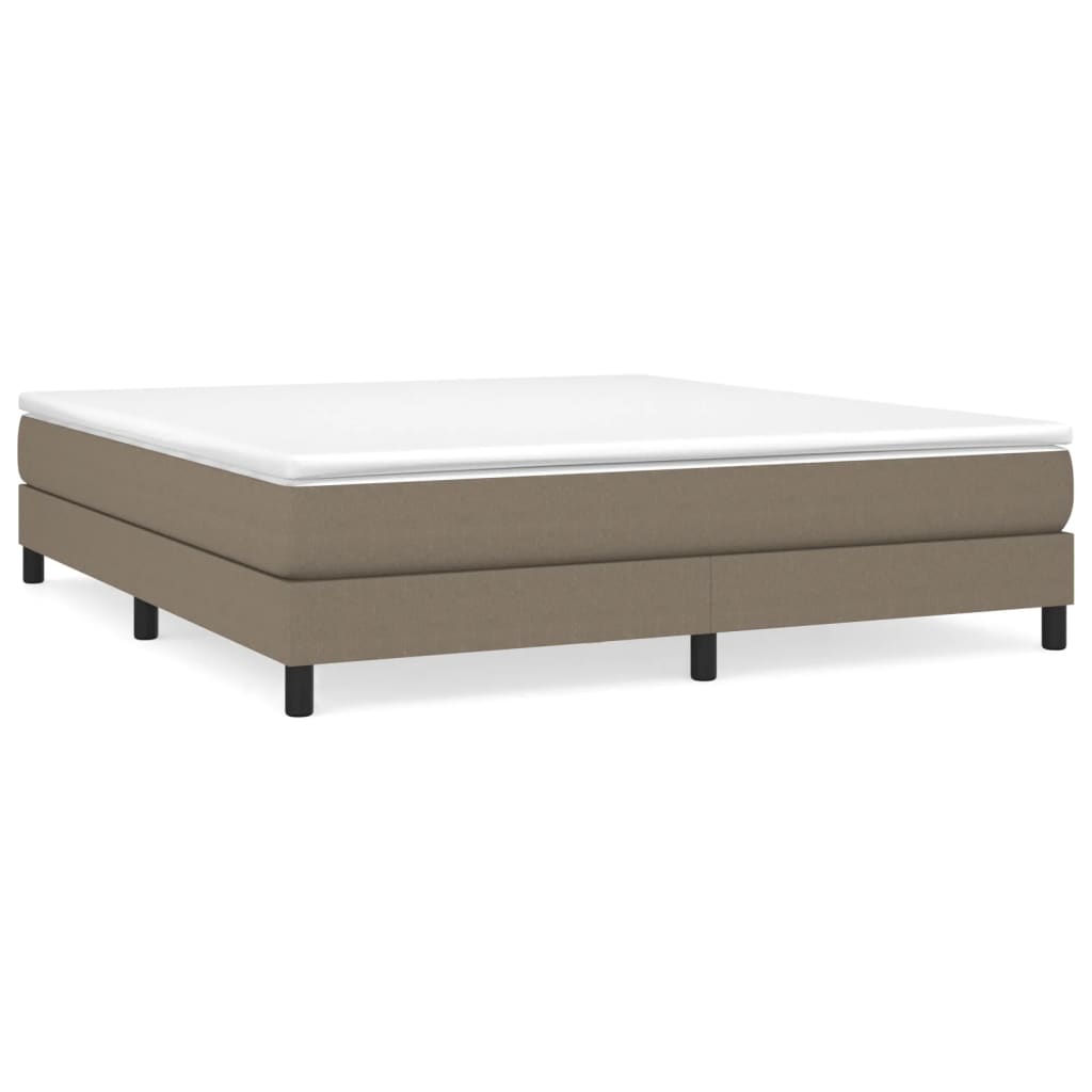 vidaXL Estructura de cama con somier tela gris taupe 180x200 cm