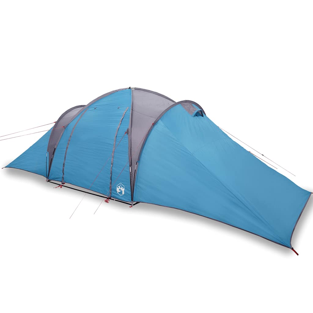 vidaXL Tienda de campaña familiar iglú 6 personas impermeable azul