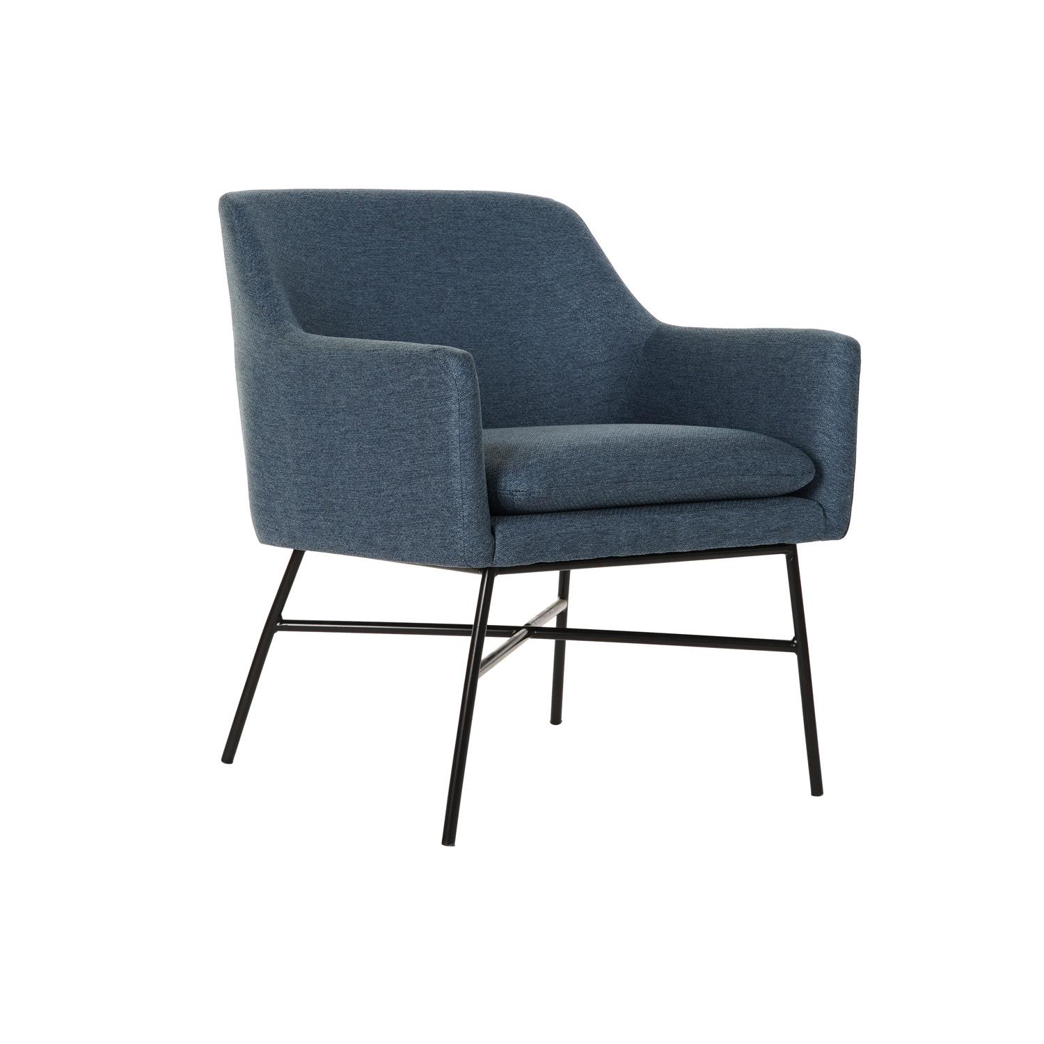 SILLON POLIESTER METAL 66X62X75 AZUL FIJALO MB207894