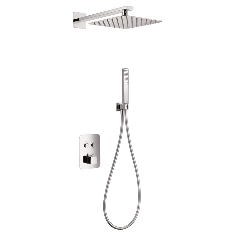 Imex Madeira GTM021 conjunto termostático para ducha moderno con 3 módulos acabado cromado