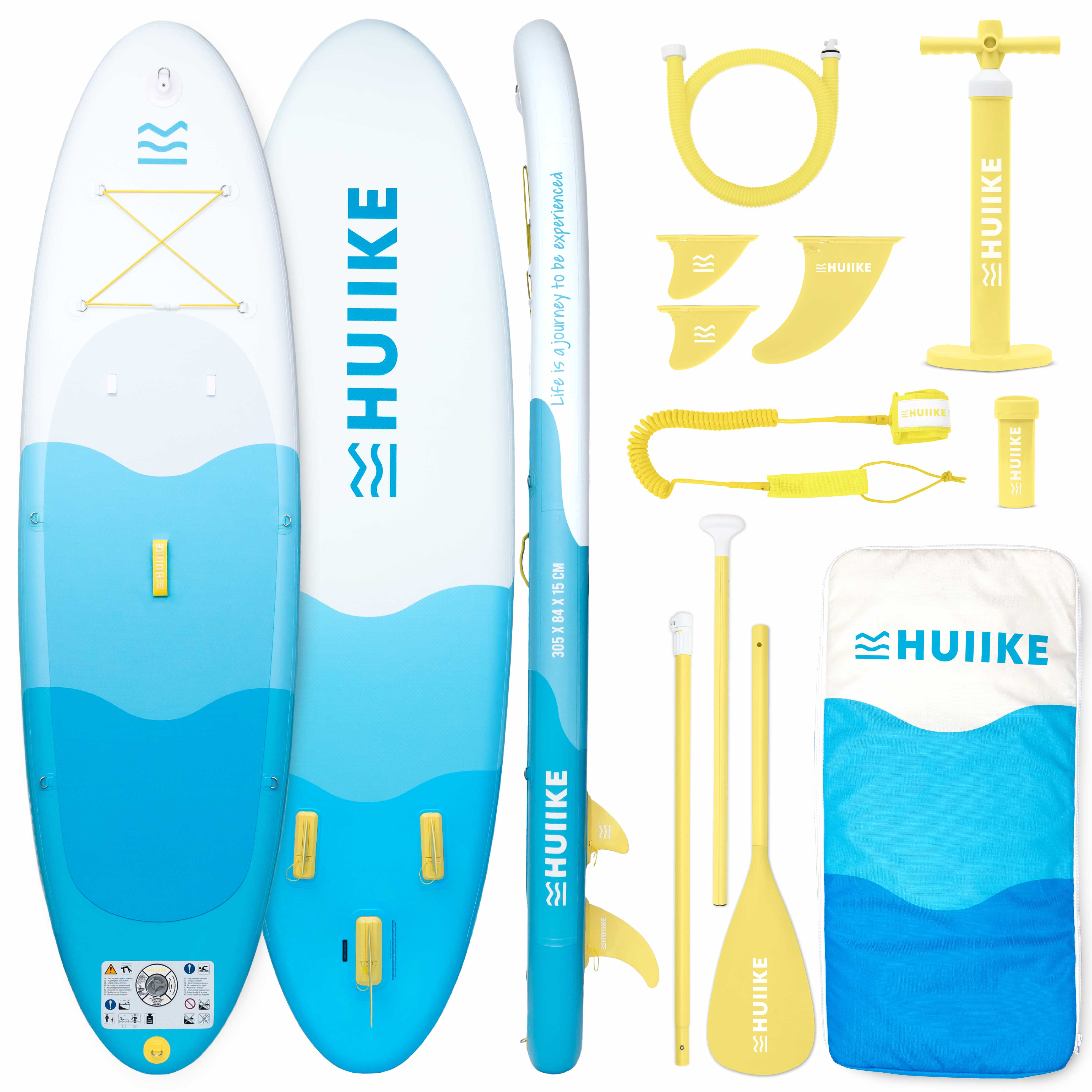 Tabla Paddle Surf Hinchable con Accesorios Premium - HUIIKE | Tabla Padel Surf Hinchable con Remo de Aluminio Inflador Leash | PadelSurf Stand Up Paddle Board Gran Estabilidad Resistencia | SUP Board