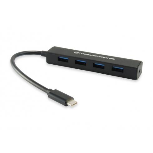 Conceptronic CTC4USB3, USB 3.1 (3.1 Gen 2) Type-C, USB 3.0 (3.1 Gen 1) Type-A, 0,15 m, 5000 Mbit/s,