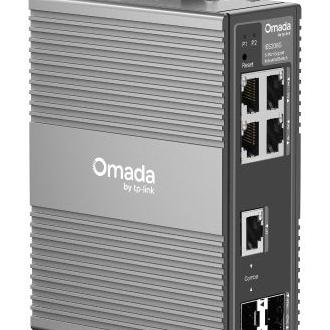 TP-Link - Switch gestionado Omada IES206G de 6 puertos Gigabit con PoE+ y PoE++ para redes corporativas, capacidad de conmutación 16 Gbit/s, soporte QoS y árbol de expansión, montaje en pared