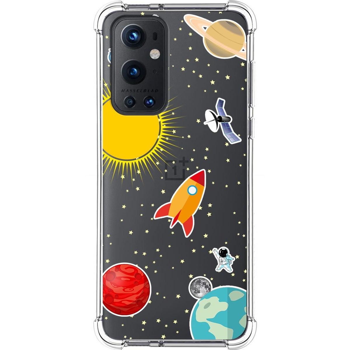 Tumundosmartphone Funda Silicona Antigolpes para OnePlus 9 Pro 5G diseño Espacio Dibujos