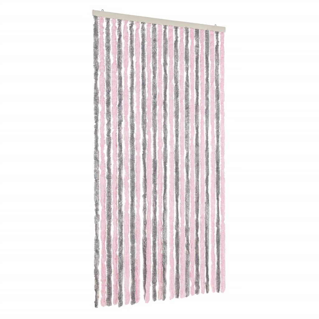 vidaXL Cortina Antimoscas Persiana Protección Chenilla 100x220 cm Color Beige,  beige and dark brown,  Gris y mas