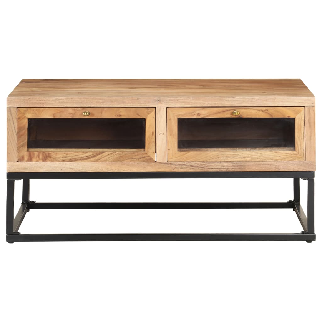 vidaXL Mesa de centro de madera maciza de acacia 90x60x40 cm Mesita de Salón o Comedor o Auxiliar Mesa de Café Meuble Salón