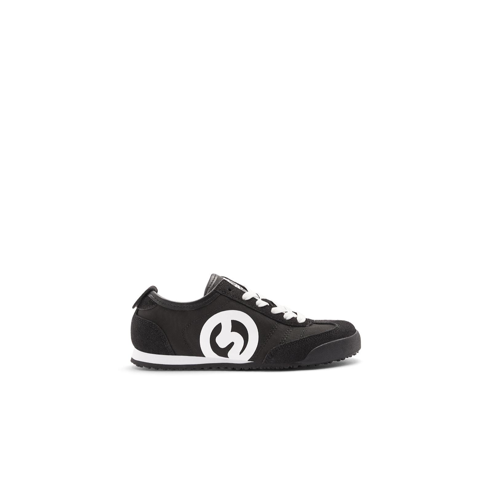 B&W Break&Walk - Zapatillas Bajas de Niños Cordones Suela Flexible Negro para Niños y Niñas