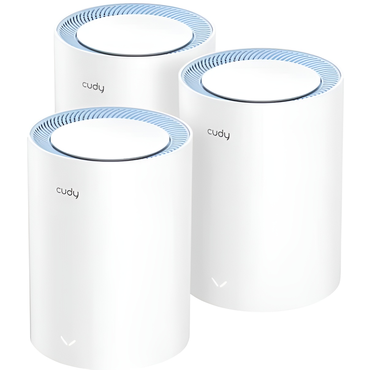 Cudy AC1200 WiFi Mesh Solution M1200 3-Pack, dual band mesh system with CE certification for long-range home coverage, ideal as a WiFi extender to boost signal strength and ensure easy setup.