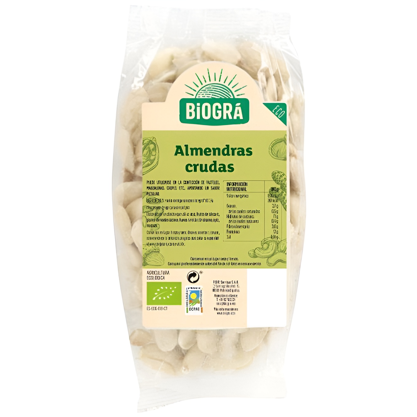 Almendras Crudas Peladas Eco Biográ