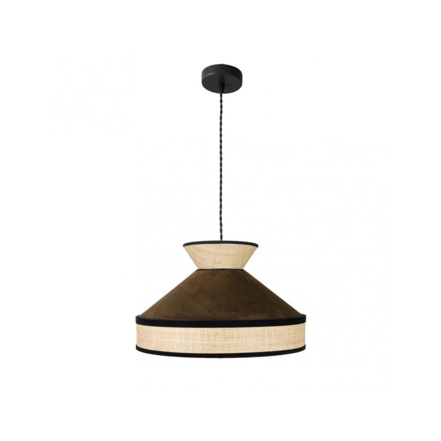 Fabrilamp - Colgante Fabrizio 1xe27 Natural/marron Regx40x40 Cm