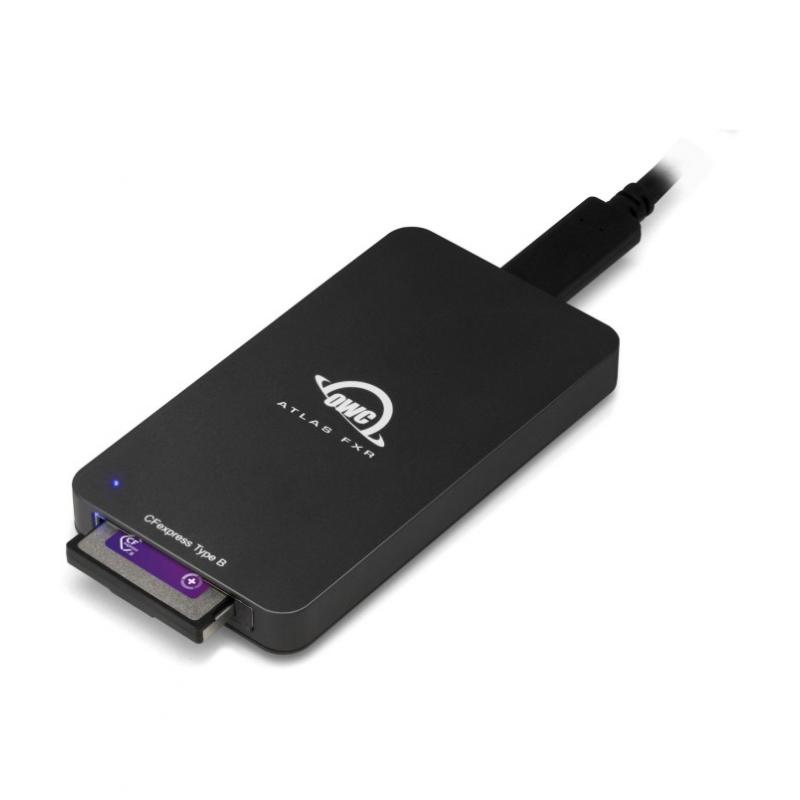 Lector de tarjetas OWC Atlas FXR Thunderbolt (USB-C) + USB CFexpress, negro