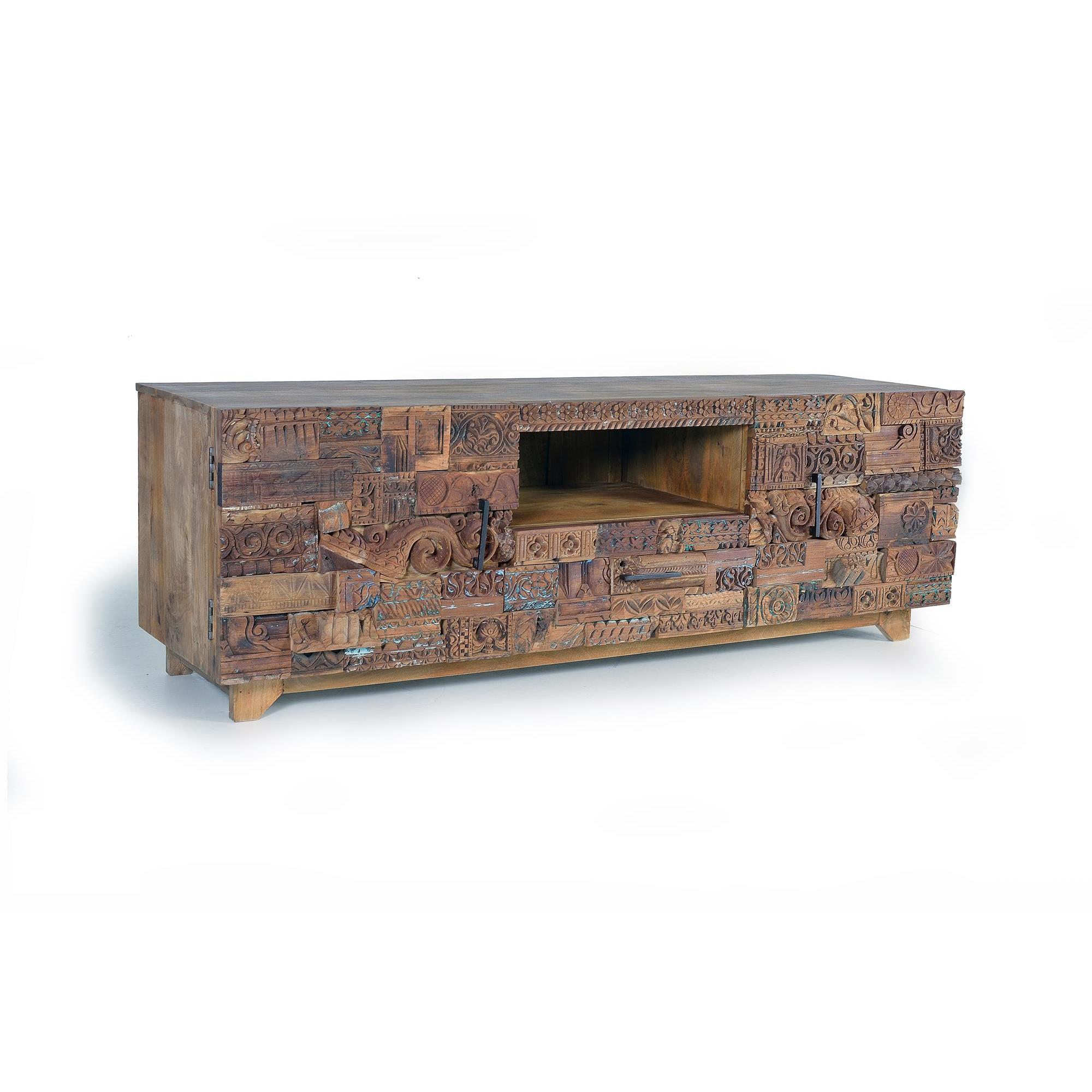Mueble TV de madera de mango recuperada