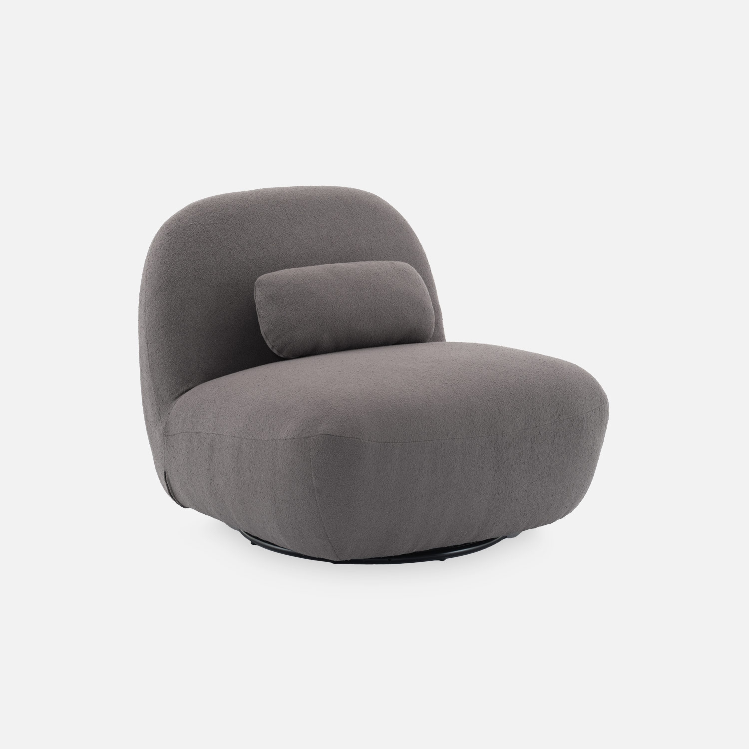 sweeek - Silla giratoria 360° borreguito texturizada , Spino , 85x85x75