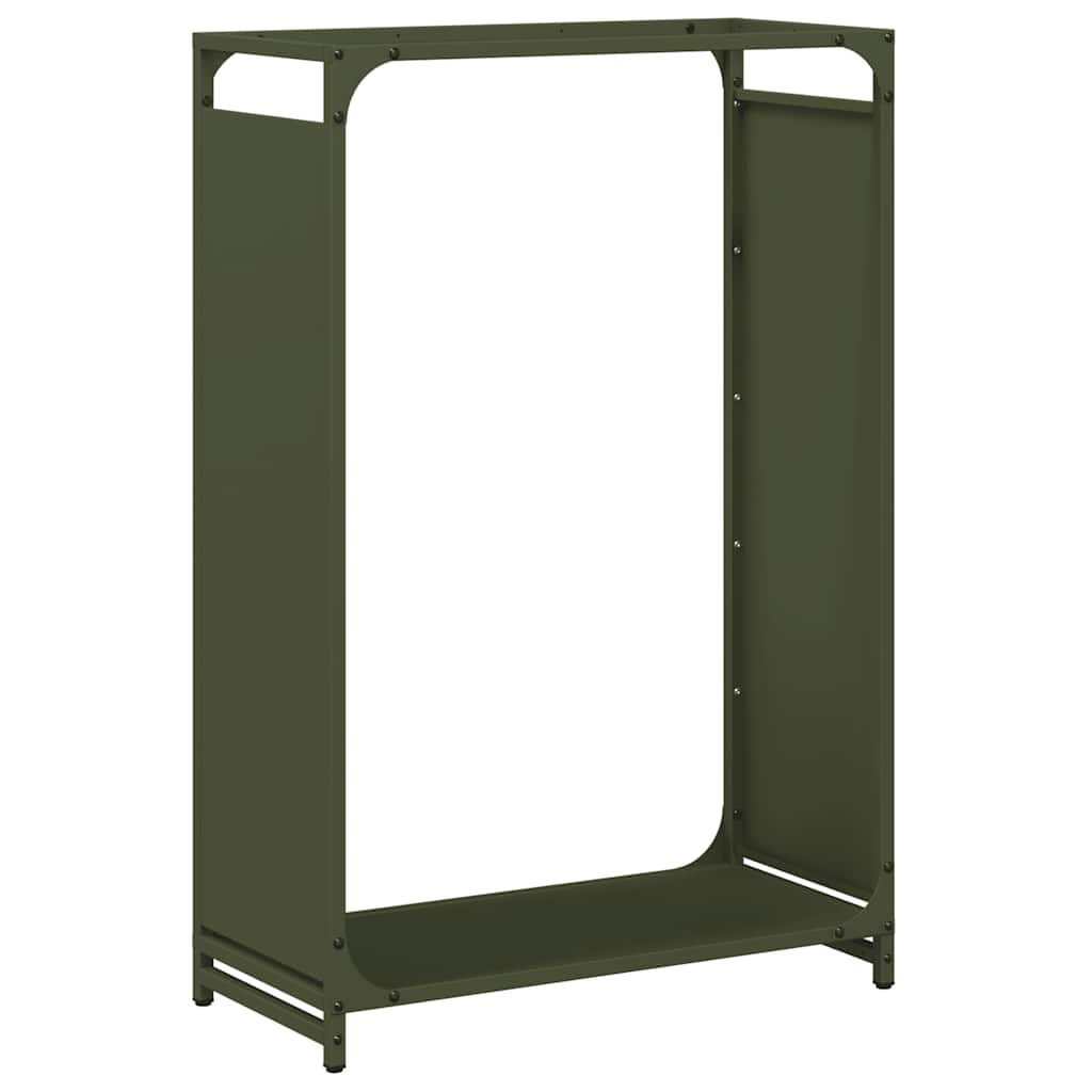 vidaXL Leñero 60x28x90 cm Acero laminado en frío en color Negro/Antracita/Verde oliva y más
