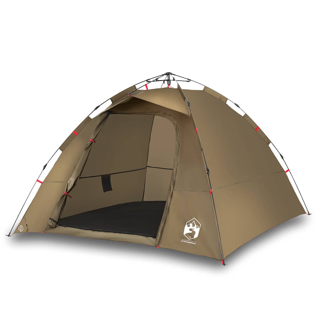 vidaXL Tienda de pesca para 4 personas apertura rápida verde oliva