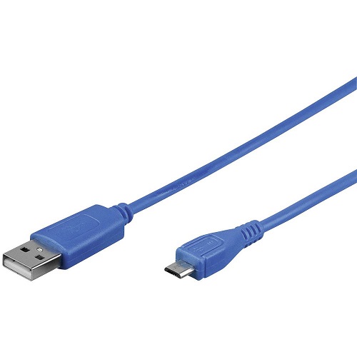 CABLEPELADO Cable USB 2.0 macho a micro USB B macho 1 M (Azul)