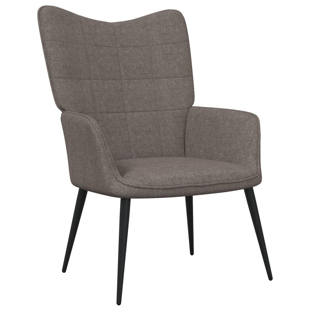 Vidaxl Sillón de Relax con Taburete Tela Gris Oscuro
