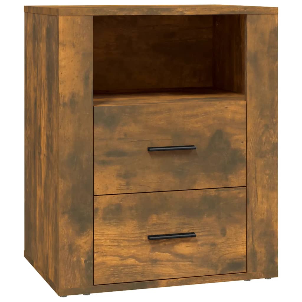 Vidaxl Mesita de Noche Madera Contrachapada 50x36x60 Cm Blanco