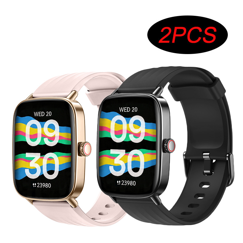 Reloj Inteligente, Pantalla TFT-LCD 1.85" Táctil, IP68 Resistente al Agua, Bluetooth Llamadas, Monitor de Salud 24/7, 100 Deportes, para Hombre y Mujer