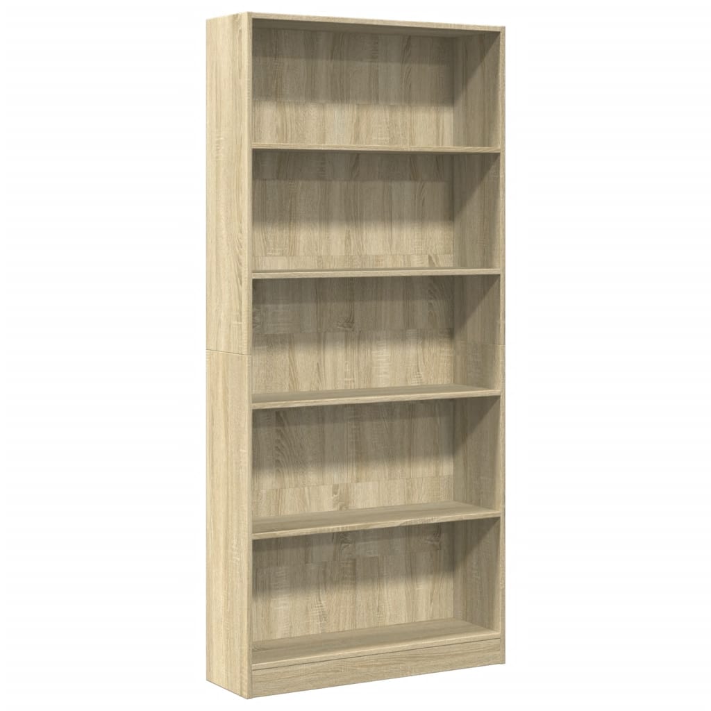vidaXL Estantería de madera de ingeniería 80x24x176 cm Multicolor