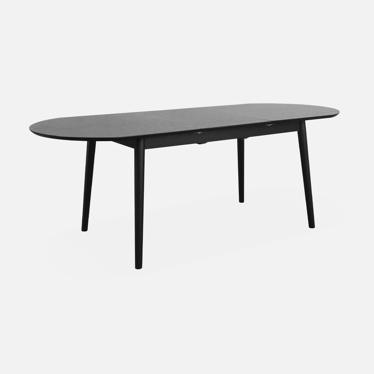 sweeek - Mesa de comedor ovalada y extensible de 6 a 8 plazas , Lisa , 160x90x75