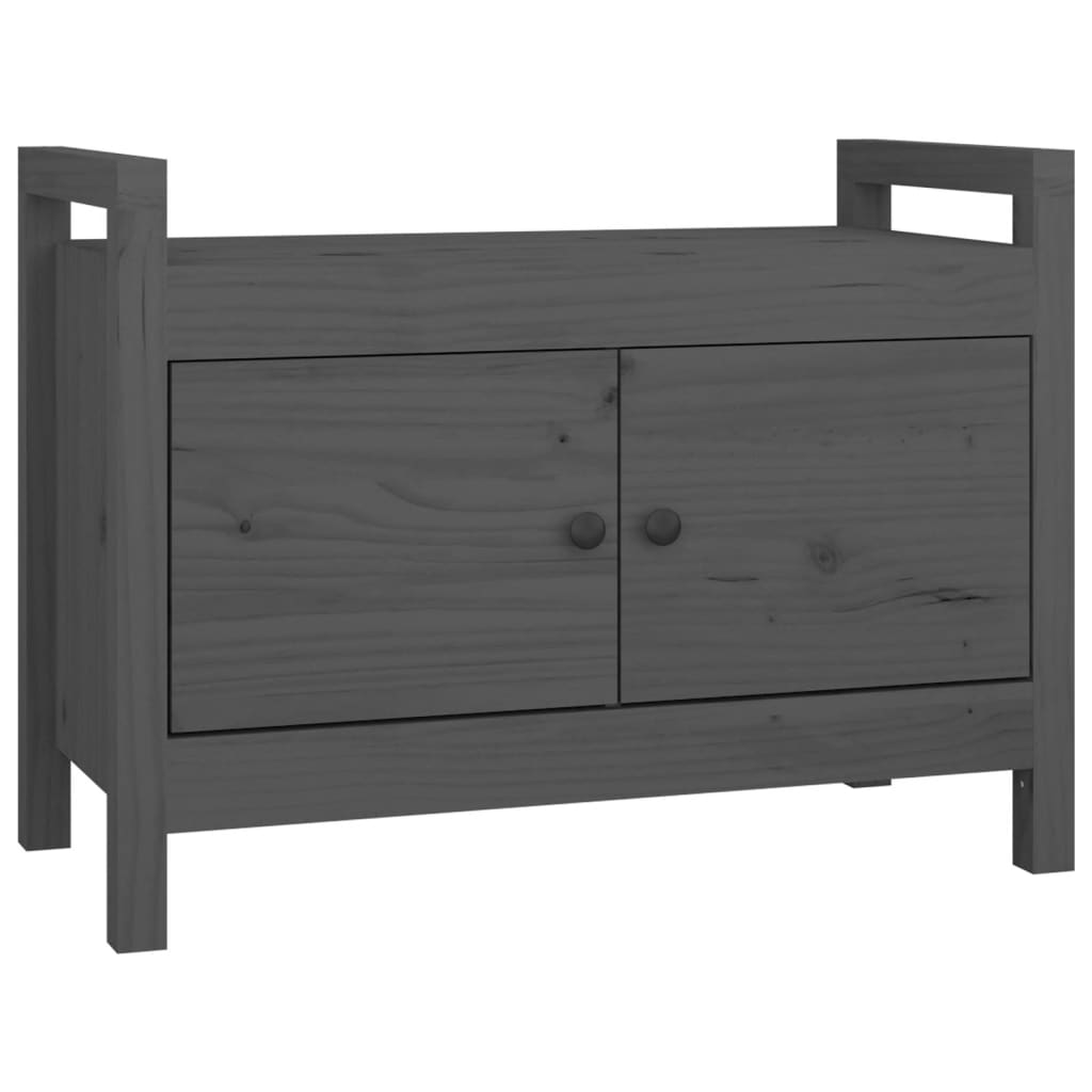 vidaXL Banco de recibidor madera maciza de pino 80x40x60 cm