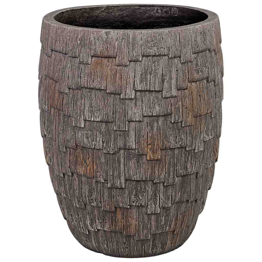 Wonderlust Deco - Macetero de fibra de vidrio marrón 36x36x45cm Marrón 36x36x45h cm