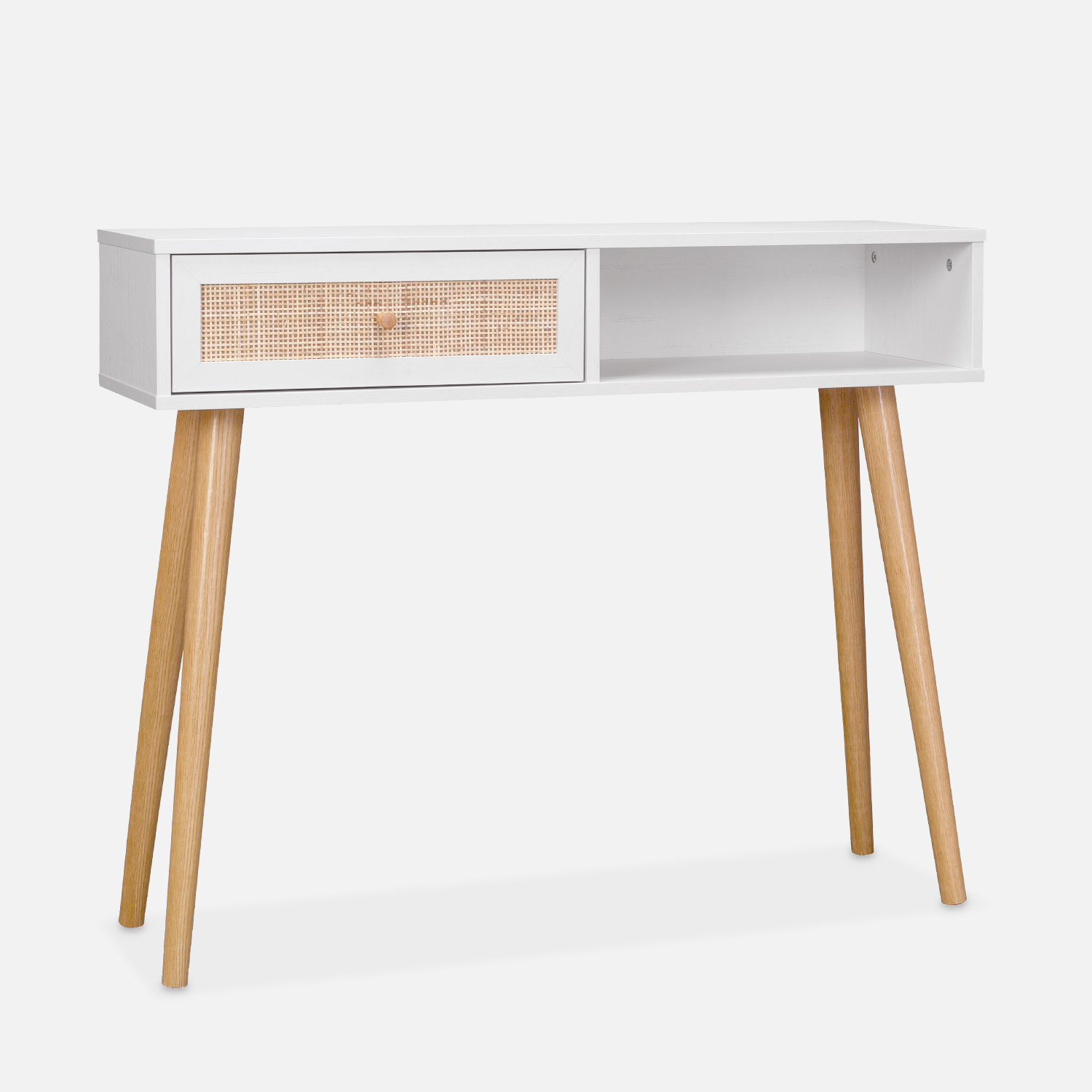 sweeek - Consola estilo escandinavo de caña, 100cm , Boheme , 100x29x81
