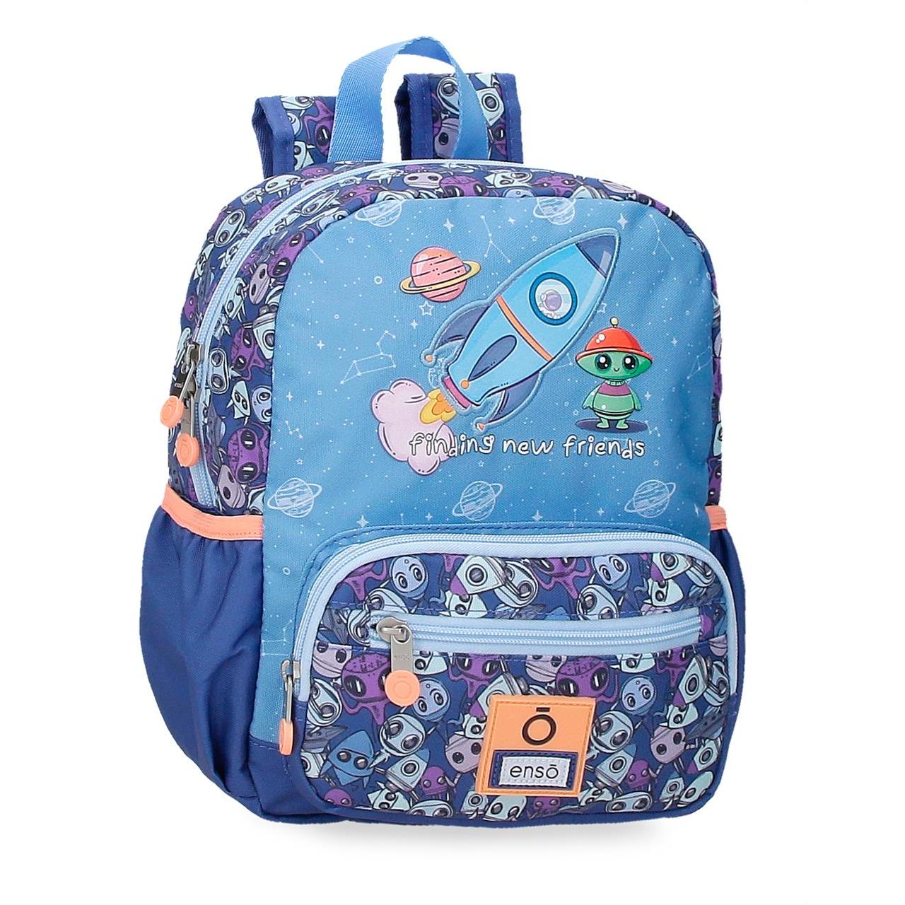 Enso New Friends Mochila de 23cm x 28cm x 10cm beige adaptable a carro