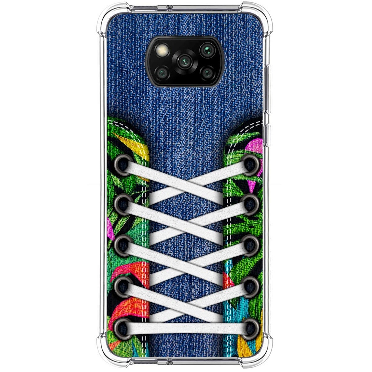 Tumundosmartphone Funda Silicona Antigolpes para Xiaomi POCO X3 NFC / X3 Pro diseño Zapatillas 13 Dibujos