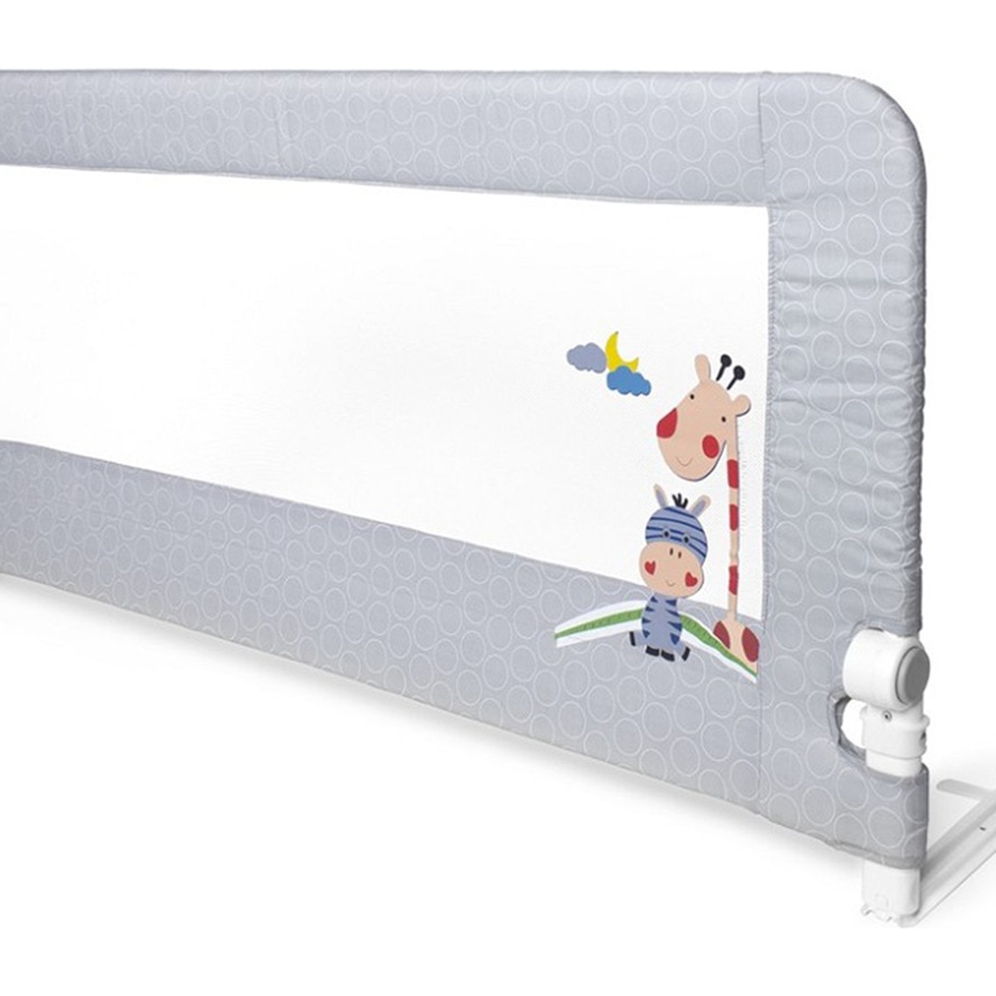 Barrera de cama para niño de estrellas gris de 150 cm