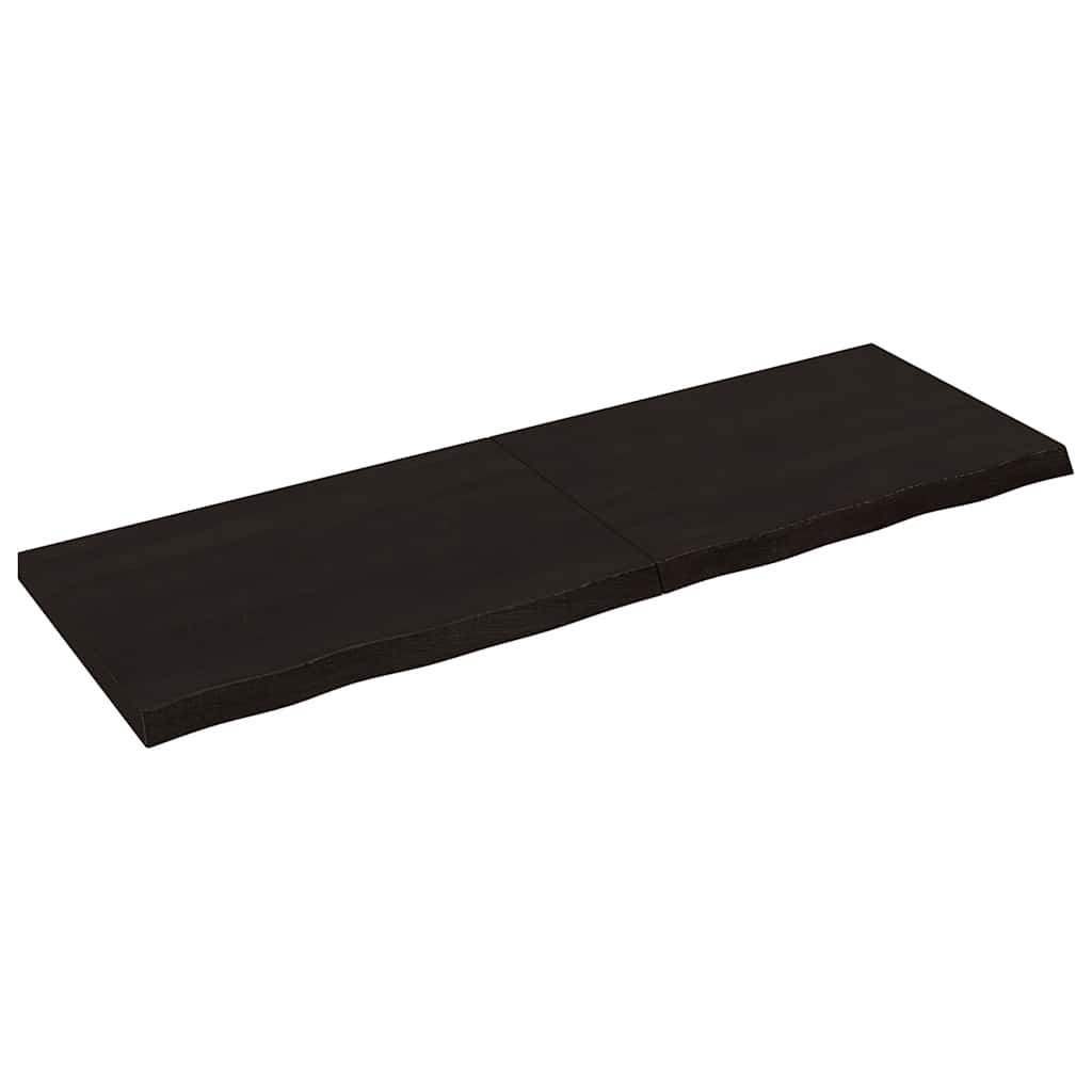 vidaXL Encimera baño madera maciza tratada marrón claro 180x60x(2-6)cm
