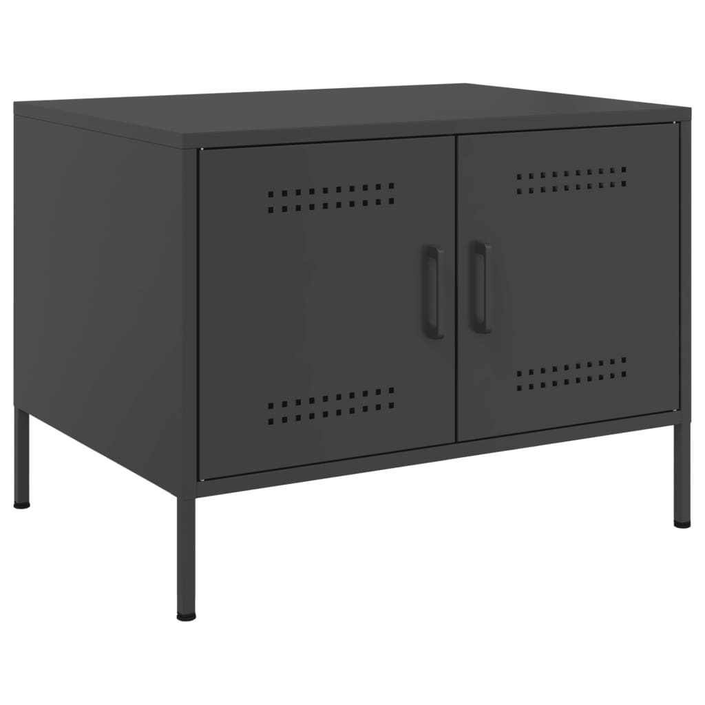 Mesa de Centro Industrial Vidaxl 68x50x50,5 Cm Acero Laminado en Frío Negro