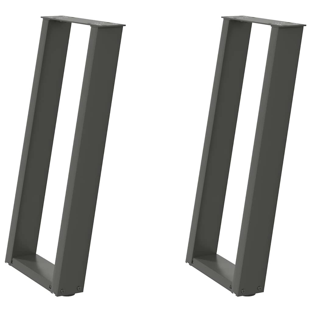 vidaXL Patas para consola en forma de U (2 unidades) 28 x (72-73) cm, acero
