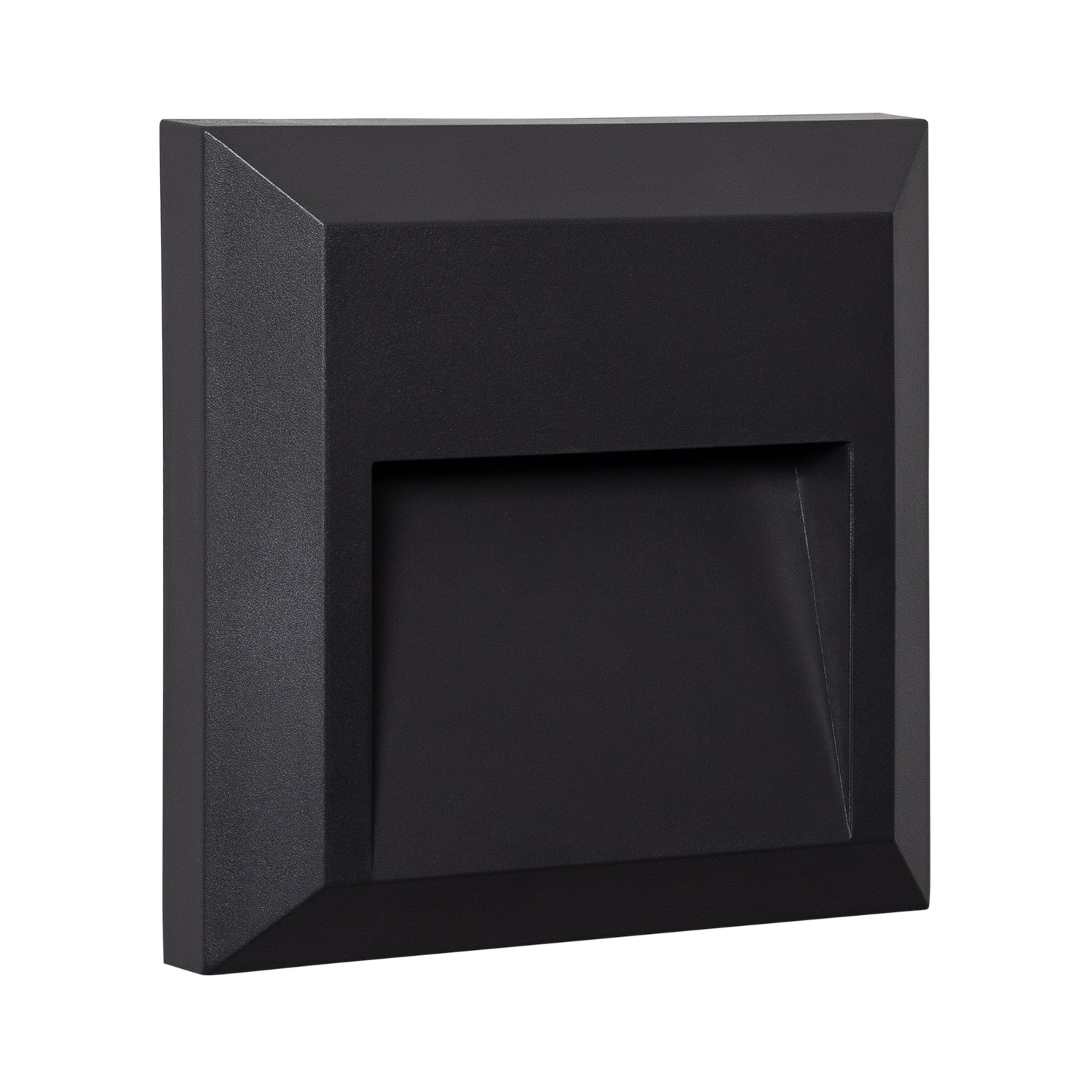 Ledkia Baliza Exterior LED 1W Superficie Pared Cuadrado Negro Byron