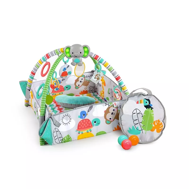 Alfombra educativa y Gimnasio Bright Starts TOTALLY TROPICAL con 35 bolas