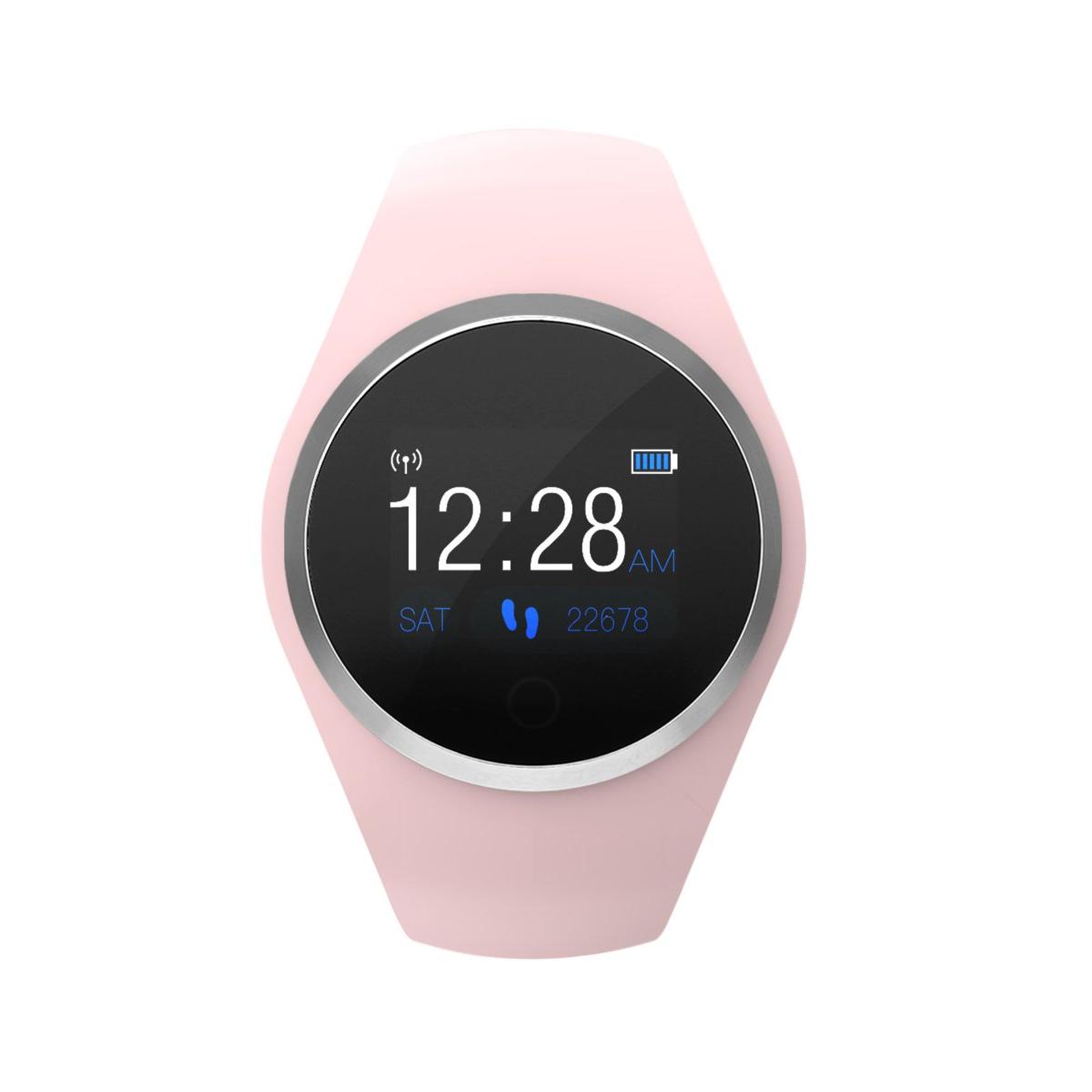 Smarts By Radiant Reloj Inteligente Beverly Hills Pink With Ips Bezel 40,00 Mm Pulsera De Silicona Rosa Con Cierre De Hebilla Normal Control De Ritmo Cardiaco, Sueño Y Modos Deportivos Compatible Con Android, Ios