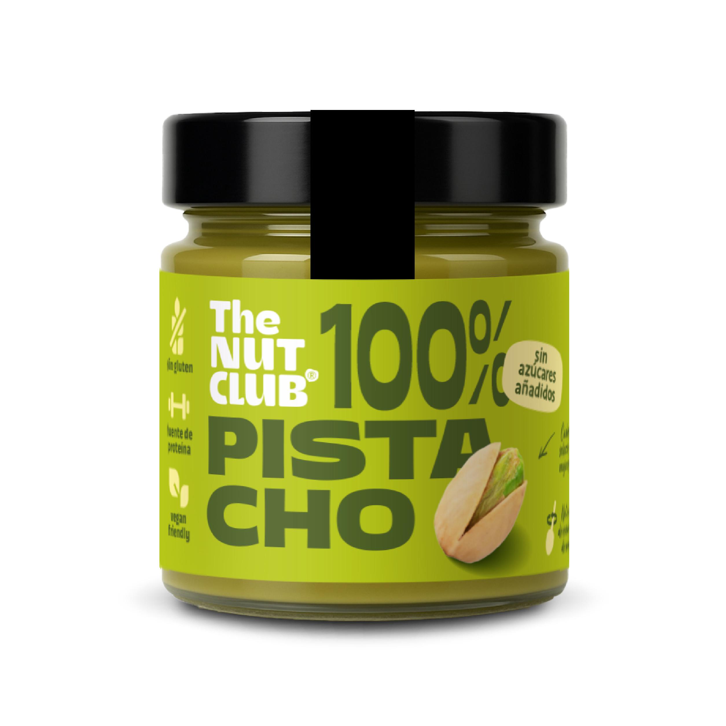 Crema de pistacho, sin gluten, fuente de proteínas, vegana, sin azúcares añadidos. 180g The Nut Club