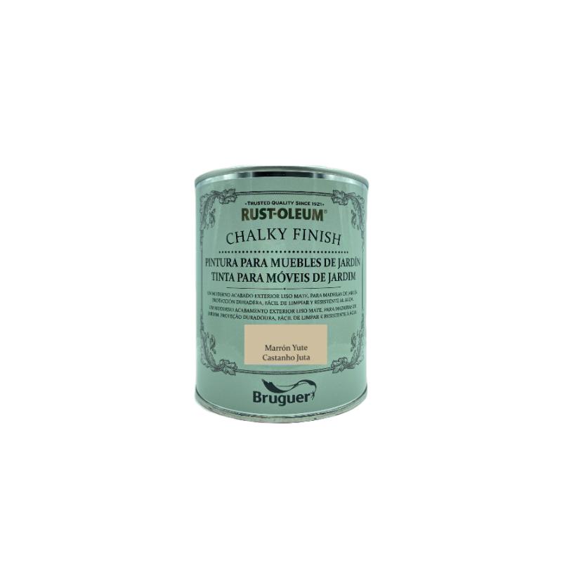BRUGUER-Pintura para Muebles de Jardín Chalky Finish Marrón Yute 750 ml