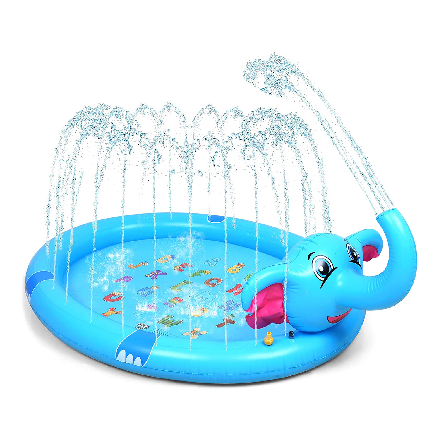 DAM. Splash Pad. Juguete inflable y aspersor de agua, divertido juego para niños. 200cm. Diseño elefante con trompa aspersor. 200x140x38cm.