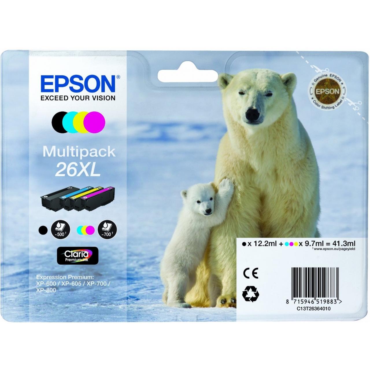 Epson - Cartucho de tinta C13T26364010 compatible con impresoras Epson, alta calidad y colores vibrantes para documentos e imágenes