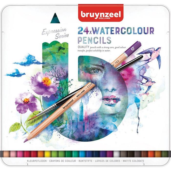 TALENS LAPIZ ACUARELABLE BRUYNZEEL EXPRESSION 24 COLORES CAJA META BRUYNZEEL