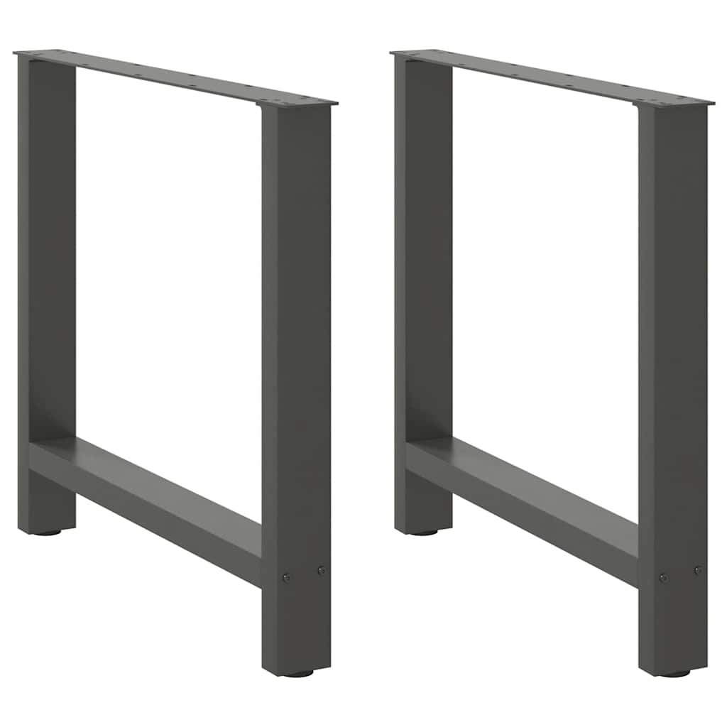 vidaXL Patas para mesa de comedor (2 unidades, 80 x 72-73 cm, acero)